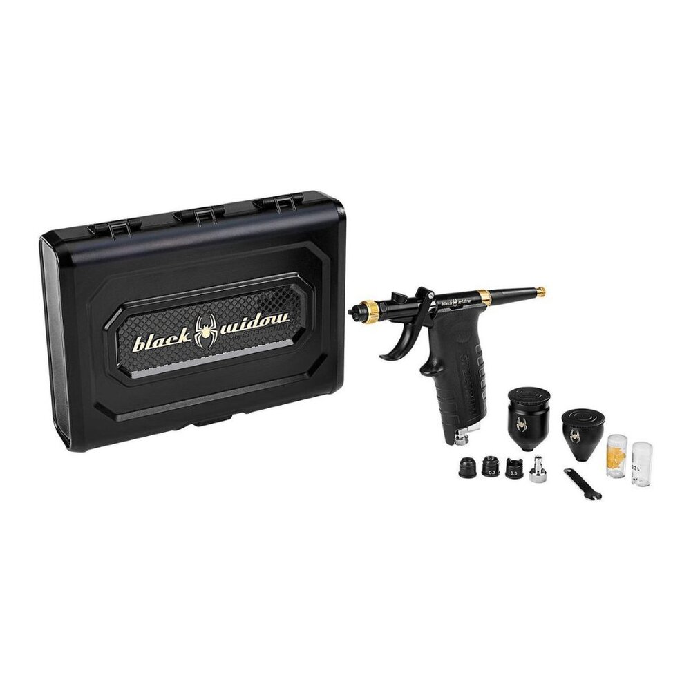 BLACK WIDOW by SPECTRUM Gravity-Feed Trigger Dual-Action Airbrush NIB